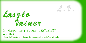 laszlo vainer business card